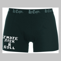 Indie Rock n Roll čierne trenírky BOXER s tlačeným logom, top kvalita 95%bavlna 5%elastan